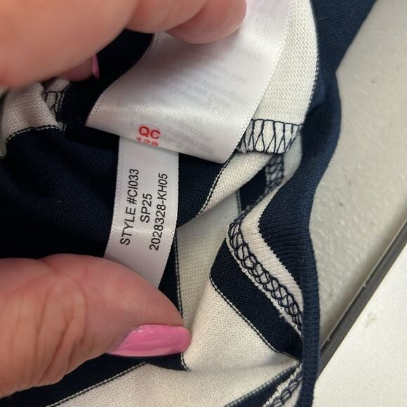 J. Crew Ci033 Mariner jersey long-sleeve polo T-shirt in stripe size xs NWT - Picture 10 of 10